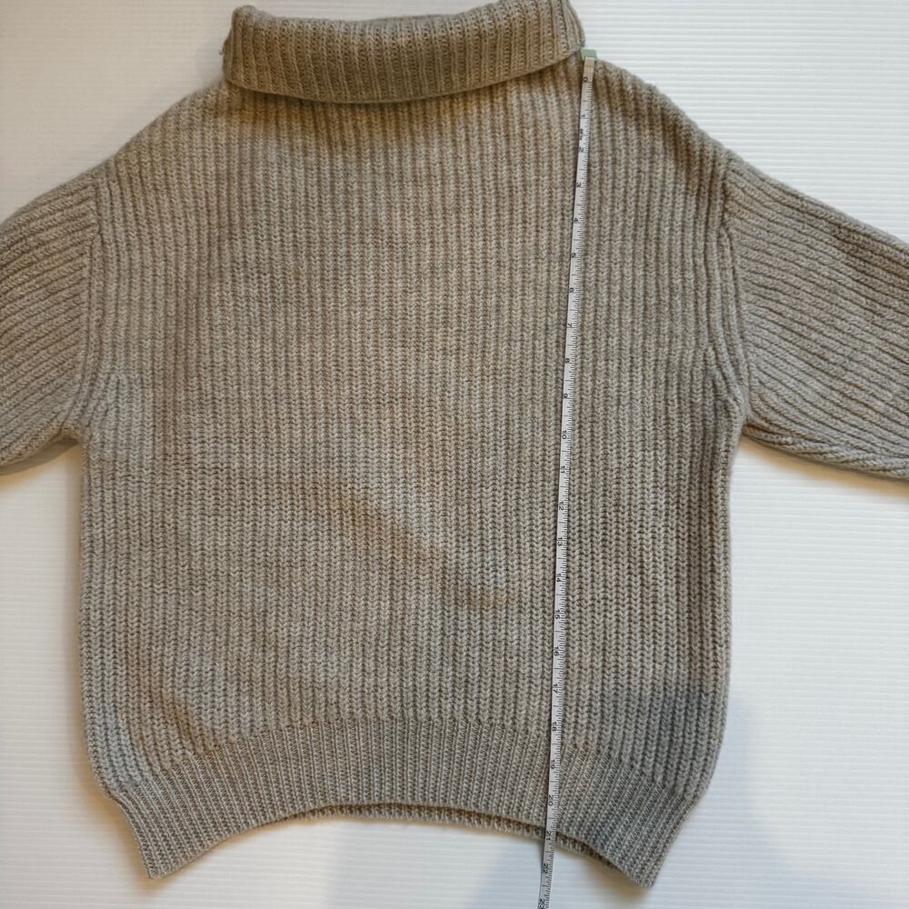 Wilfred Aritzia Montpellier 100% Merino Wool Chunky Turtleneck Sweater Oatmeal S - Picture 8 of 16